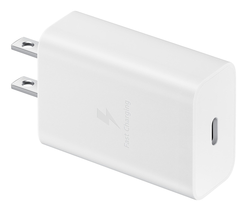 Samsung 15 W AC Adapter - For USB Type C Device - 120 V AC, 230 V AC Input - 5 V DC, 9 V DC Output - 2 A - White