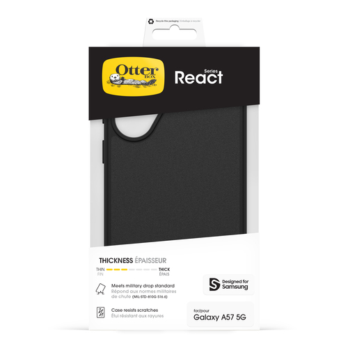 OtterBox React Estojo para Samsung Smartphone - Preto - Resistente a quedas, Resistente a arranhões - Policarbonato, Borra