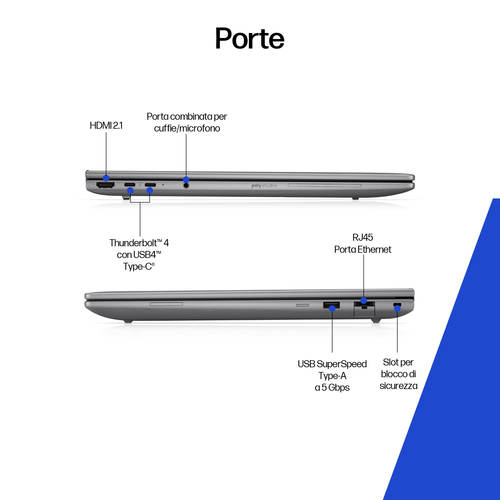 Workstation portatile - HP ZBook 8 G1i 40,6 cm (16") - WUXGA - Intel Core Ultra 7 255H - 32 GB - 1 TB SSD - Intel Chip - 1