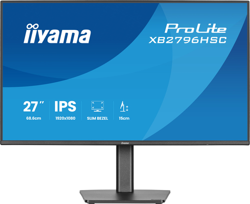 iiyama ProLite XB2796HSC-B1. Taille de l'écran: 68,6 cm (27"), Résolution de l'écran: 1920 x 1080 pixels, Type HD: Full HD
