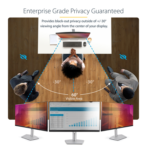 StarTech.com 2769G-PRIVACY-SCREEN. Maximale Bildschirmgröße: 68,6 cm (27"). Seitenverhältnis: 16:9. Geeignet für: Monitor,