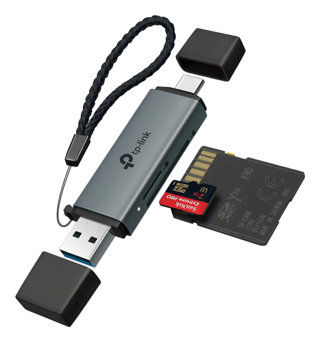 TP-Link UA430D Flash-Laufwerk/Flash-Kartenleser - USB 3.0 Typ C, USB 3.0 Typ A - 1,95 TB Flash-Drive - microSD, SD, SDHC, 