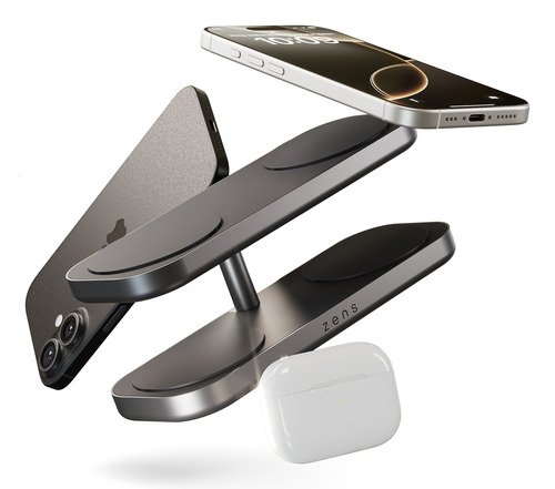 OtterBox Zens Quattro Pro 4, Interior, USB, Carregamento wireless, 1,5 m, Preto