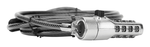 Targus DEFCON ASP71GL Cable Lock For Notebook - 1.98 m Cable - Resettable - Combination Lock - Black - Galvanized Steel - 