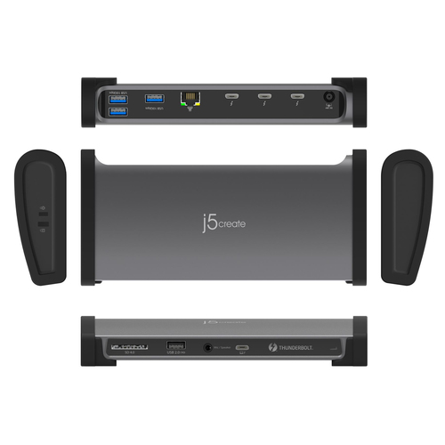 Docking station j5create Thunderbolt 4 per Desktop PC, Computer portatile, Monitor, Mouse, Tastiera, Stampante, Cuffie - L