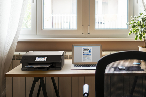 Stampante multifunzione a getto di inchiostro Canon PIXMA TS8750 Wireless - Colore - Nero - Fotocopiatrice/Stampante/Scann