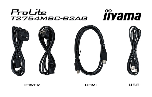 iiyama ProLite T2754MSC-B2AG 27 Zoll Klasse LED-Touchscreen-Monitor - 16:9 Format - 4 ms Reaktionszeit - 68,6 cm (27 Zoll)