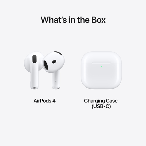Apple AirPods 4 True Wireless Ohrhörer Stereo Ohrhörerset - Weiß - Siri - Binaural - In-Ear - Bluetooth