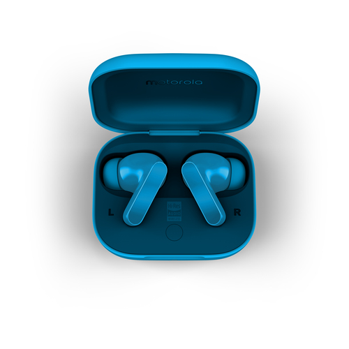 Motorola Mobility moto buds bass True Wireless Earbud Stereo Earset - Pantone Blue Jewel - Binaural - In-ear - Noise Cance