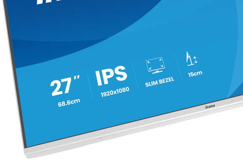 27IN WHITE IPS-PANEL 4-SIDE SLIM BEZEL1920X1080 120HZ EYECOM
