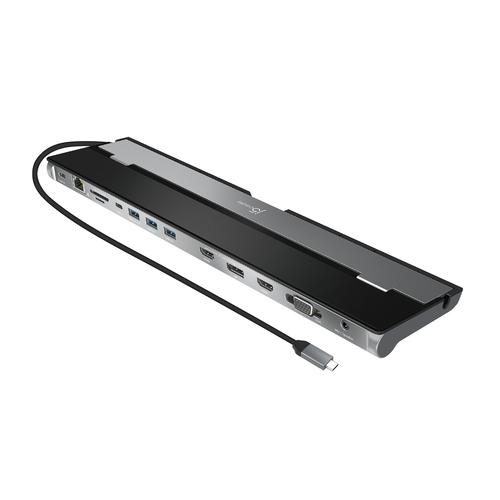 j5create JCD543-N 13 Port(s) USB Type C Docking Station for Notebook, Display, MacBook, Mobile Device - Charging Capabilit