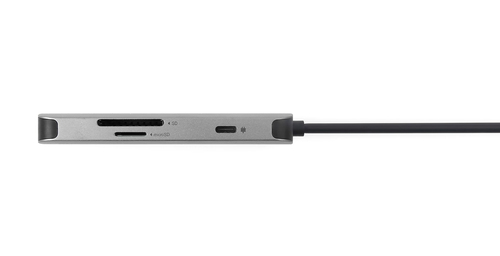 Acer USB-Typ C Docking Station - Ladefunktion - Speicherkartenleser - SD, microSD - Silber - Tragbar - 4K @ 60Hz, 4K - 384