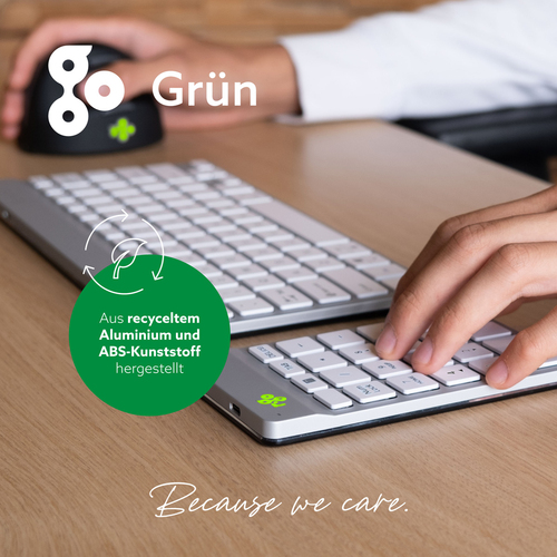 R-Go Tools Tastatur R-Go Numpad Break, ergonomischer Ziffernblock mit Pausensoftware, bluetooth, weiß. Geräteschnittstelle