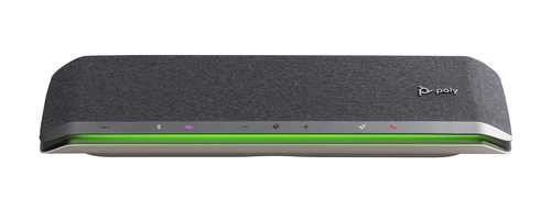 Poly Sync 60 Wired/Wireless Bluetooth Speakerphone - Microsoft Teams - Silver - 6 x Bi-directional Microphone(s) - 50 mm S