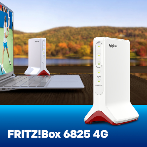 Modem/Router wireless AVM FRITZ!Box 6825 - Wi-Fi 6 - Cellulare, Ethernet - 4G - LTE 850, LTE 900, LTE 800, LTE 700 - LTE, 
