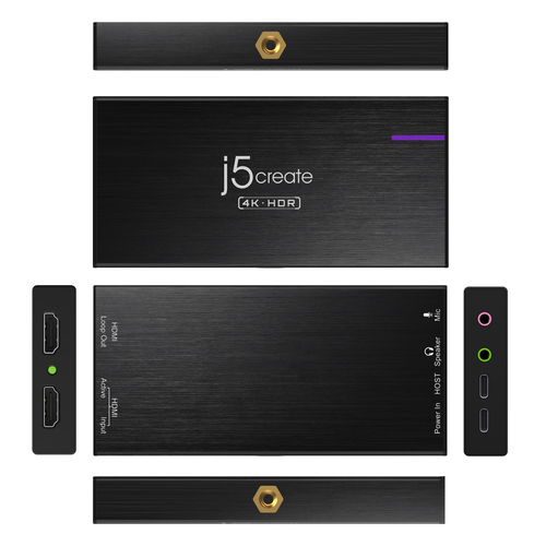 j5create JVA14-N 4K Game Capture Station. Product colour: Black, Host interface: USB 3.2 Gen 1 (3.1 Gen 1), Video capture 