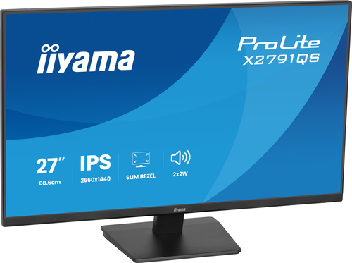 iiyama ProLite X2791QS-B1. Bildschirmdiagonale: 68,6 cm (27"), Display-Auflösung: 2560 x 1440 Pixel, HD-Typ: Quad HD, Bild