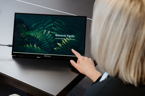 Monitor LED touchscreen Verbatim PMT-15 - 406,4 mm (16") Classe - 16:9 - 6 ms - 39,6 cm (15,6") Viewable - Capacità - 10 P