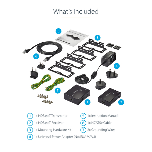 StarTech.com Video Extender Transmitter/Receiver - Wired - TAA Compliant - 1 Input Device - 1 Output Device - 70 m Range -