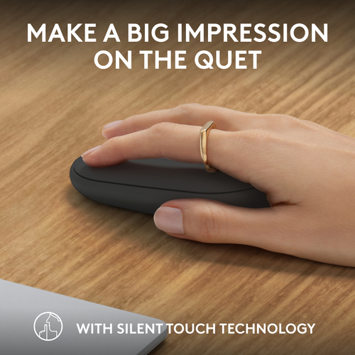 Mouse Logitech Pebble - Bluetooth - Grafite - Wireless