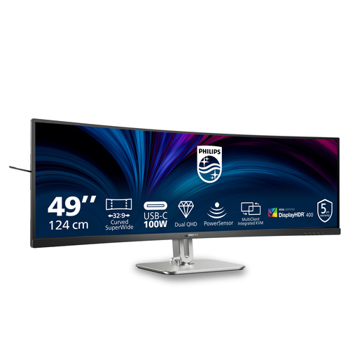 Philips 5000 series 49B2U5900C/00. Display diagonal: 124 cm (48.8"), Display resolution: 5120 x 1440 pixels, HD type: Dual
