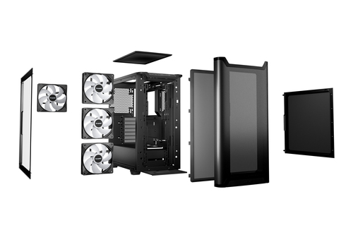 be quiet! Pure Base 501 Pure Base 501 LX Black Computergehäuse - ATX, Micro ATX, Mini ATX Motherboard Supported - Midi-Tow