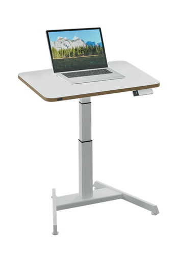 Leitz Ergo Small Electric Sit Standing Desk with Stand-Up Reminder. Product colour: Dark Grey, Table top shape: Square sha