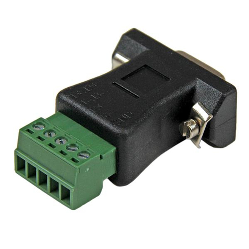 StarTech.com RS422 RS485 Serial DB9 to Terminal Block Adapter - 1 x 9-pin DB-9 Serial Male - Terminal Block - Black