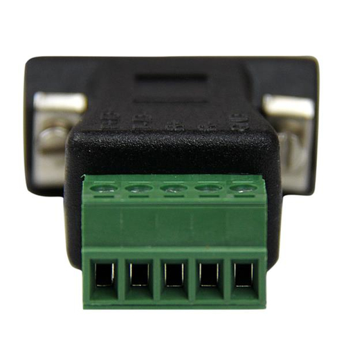 StarTech.com RS422 RS485 Serial DB9 to Terminal Block Adapter - 1 x 9-pin DB-9 Serial Male - Terminal Block - Black