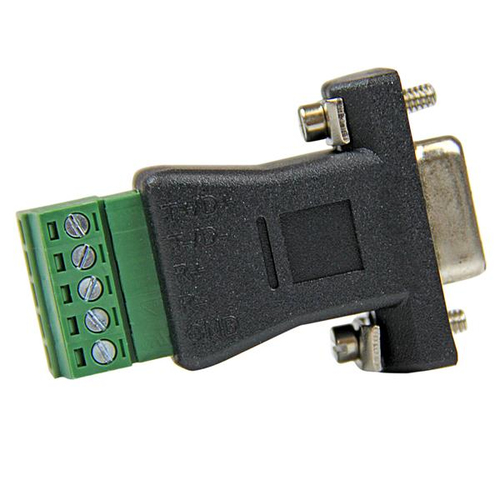 StarTech.com RS422 RS485 Serial DB9 to Terminal Block Adapter - 1 x 9-pin DB-9 Serial Male - Terminal Block - Black