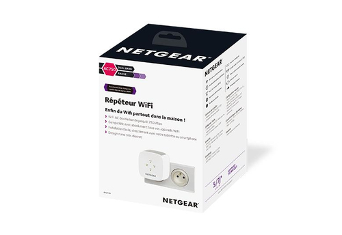 Netgear EX3110 IEEE 802.11ac 750 Mbit/s Wireless Range Extender - 5 GHz, 2.40 GHz - Wall Mountable