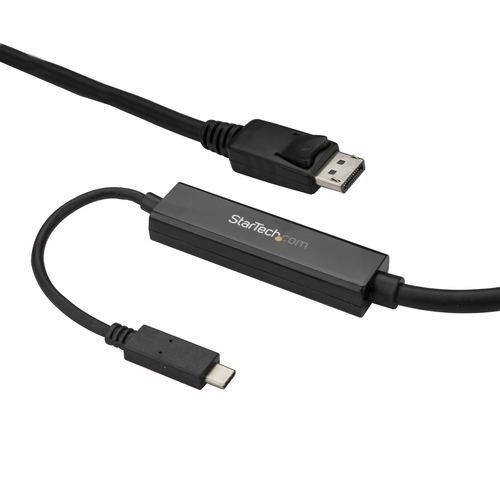 StarTech.com 3 m USB-C auf DisplayPort Adapter Kabel - 4K 60Hz - Schwarz - 21,6 Gbit/s - Unterstützt bis zu3840 x 2160 - S