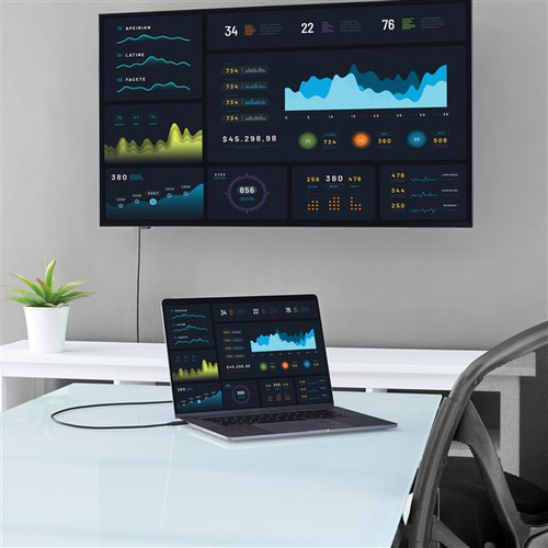 StarTech.com 6ft (2m) USB C to HDMI Cable - 4K 60Hz USB Type C DP Alt Mode to HDMI 2.0 Video Display Adapter Cable - Works