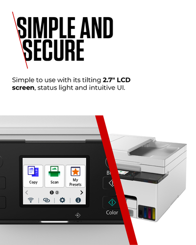 Canon MAXIFY GX2050 Wired & Wireless MegaTank Inkjet Multifunction Printer - Colour - Printer/Copier/Scanner/Fax/Cloud - 6