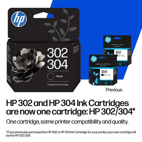 Cartouche jet d'encre D'origine HP 302/304 Jet d'encre - Tricolore, Noir - Combo pack - 2 Paquet