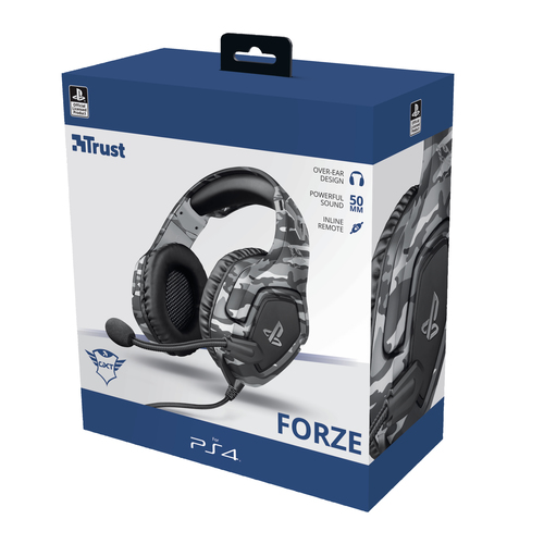 Trust Forze 488 Kabel Kopfbügel Stereo Gaming Headset - Grau - Binaural - Ohrumschließend - 20 Hz bis 20 kHz Frequenzgang 