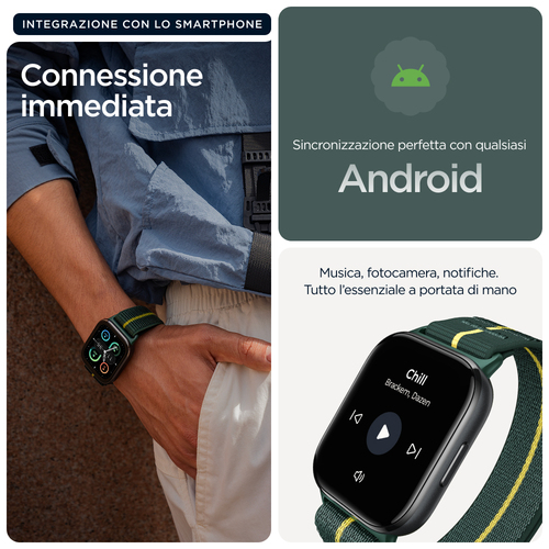 Motorola moto watch fit. Dimensioni diagonale schermo: 4,83 cm (1.9"), Tecnologia display: OLED, Touch screen. GPS (satell