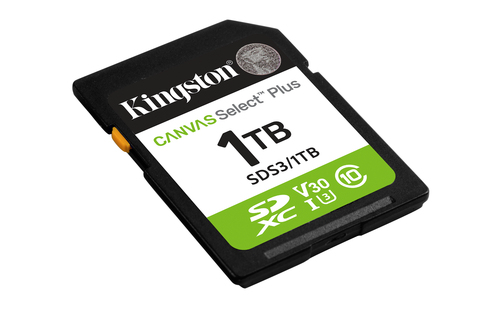 Kingston Canvas Select Plus 1 TB SDXC - 150 MB/s Leitura - Ciclo de vida Garantia