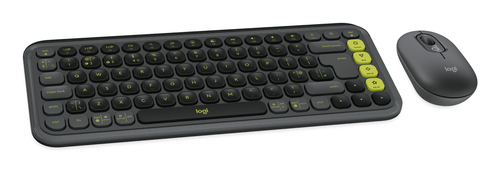 Logitech POP Icon Combo Keyboard & Mouse - QWERTY - English (UK) - Wireless Bluetooth Keyboard - Keyboard/Keypad Color: Gr