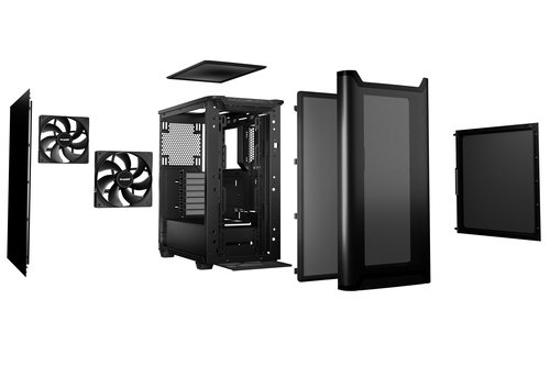 be quiet! Pure Base 501 Pure Base 501 Airflow Black Computergehäuse - ATX, Micro ATX, Mini ATX Motherboard Supported - Mid