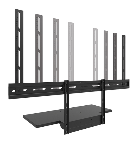 Neomounts Mounting Shelf for Keyboard, Mouse - Black - Height Adjustable - 43"" (109.22 cm) to 110"" (279.40 cm) Screen Su