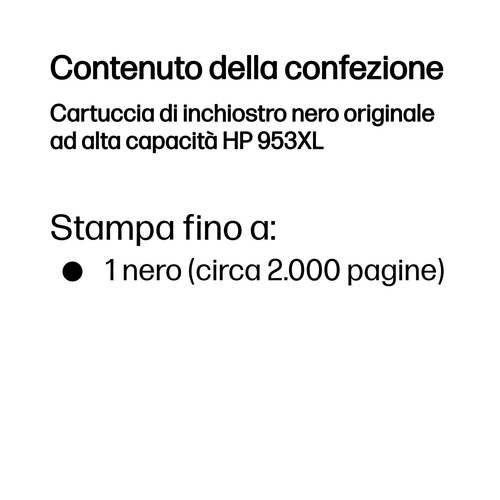 INK CARTRIDGE NO 953XL BLACK STAMPANTI COMPATIBILI: OFFICEJET 8702/ 7720/  7730/ 7740/ 8210/ 8211/ 8218/ 8710/  8711/ 8715