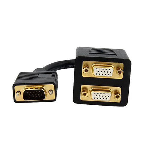 StarTech.com 30cm (1 ft.)VGA to 2x VGA Video Splitter Cable M/F - VGA Y Cable - First End: 1 x 15-pin HD-15 - Male - Secon