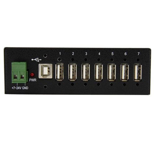 StarTech.com USB Hub - USB Type B - External - Black - TAA Compliant - 7 Total USB Port(s) - 7 USB 2.0 Port(s) - PC, Mac