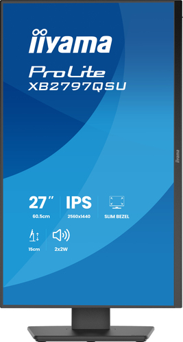 iiyama ProLite XB2797QSU-B1. Display diagonal: 68.6 cm (27"), Display resolution: 2560 x 1440 pixels, HD type: Quad HD, Di