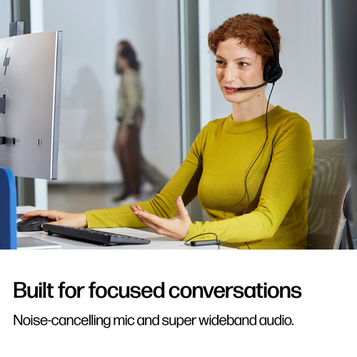 Poly Mission 400 415 Wired Over-the-head, On-ear Mono Headset - Black - Microsoft Teams Certification - Monaural - Supra-a