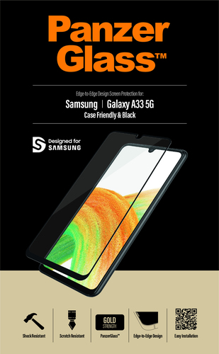 PanzerGlass ® Screen Protector Samsung Galaxy A33 5G. Brand compatibility: Samsung, Compatibility: Samsung - Galaxy A33 5G