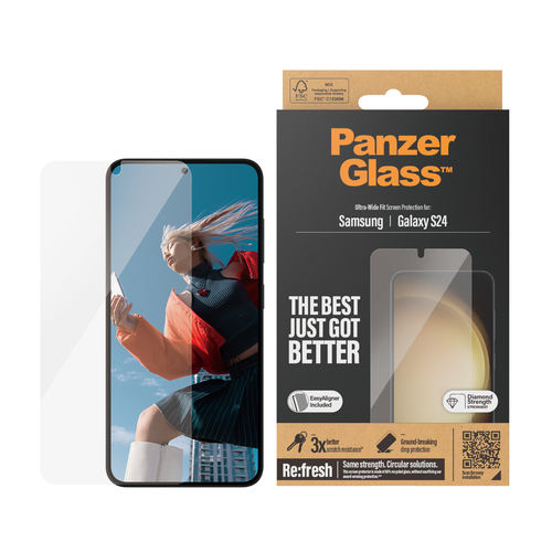 PANZERGLASS SCREEN PROTECTOR SAMS GALAXY S24 UWF EASY ALIGN