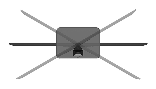 Neomounts Height Adjustable TV Stand - 23" (58.42 cm) to 43" (109.22 cm) Screen Support - 40 kg Load Capacity - 51.20 cm (