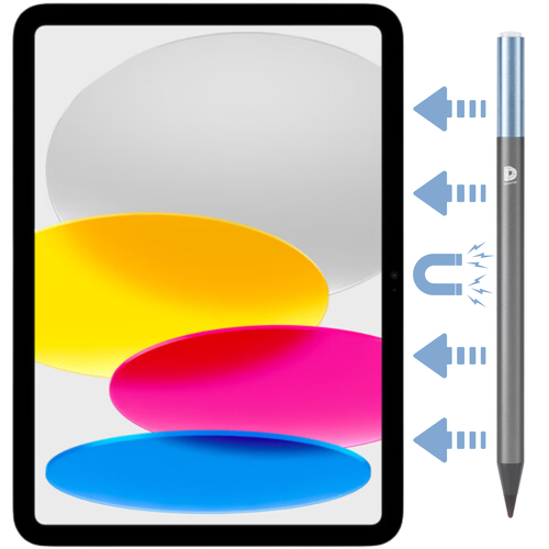 DEQSTER Stylus - 1 - Active - Replaceable Stylus Tip - Polycarbonate Plastic, Aluminium - Space Gray - Tablet PC Device Su